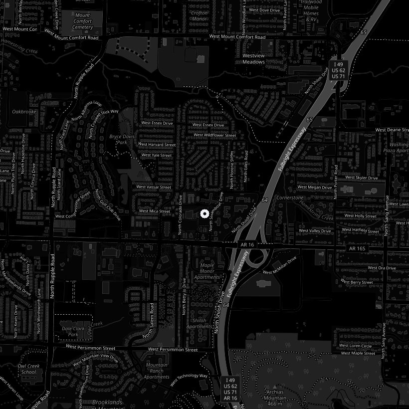 Map — The Forum, 1271 N Steamboat Dr, Fayetteville, AR 72704